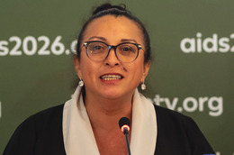 Erika Castellanos bei der Eröffnungspressekonferenz