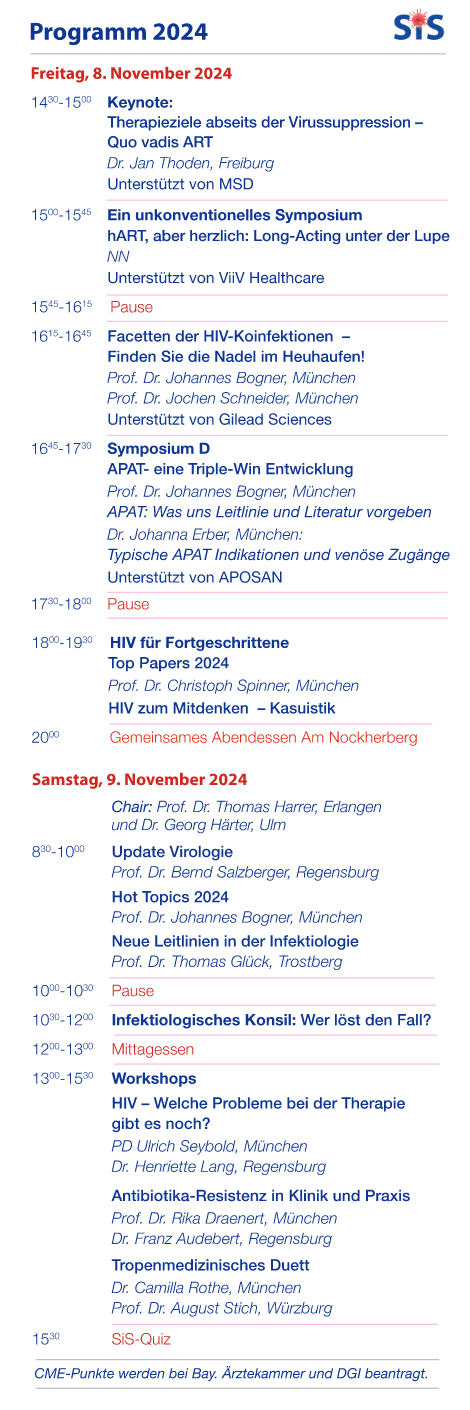 Vorläufiges Programm 2024